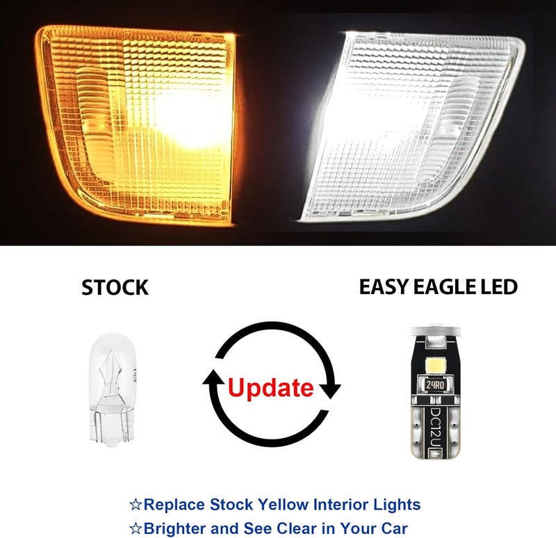 EASY EAGLE LED Interior Car Lights for Toyota-Camry-2012-2020: 13 Piece Kit White LED Light Bulbs - Super Bright 6000K + Install Tool - Image 2